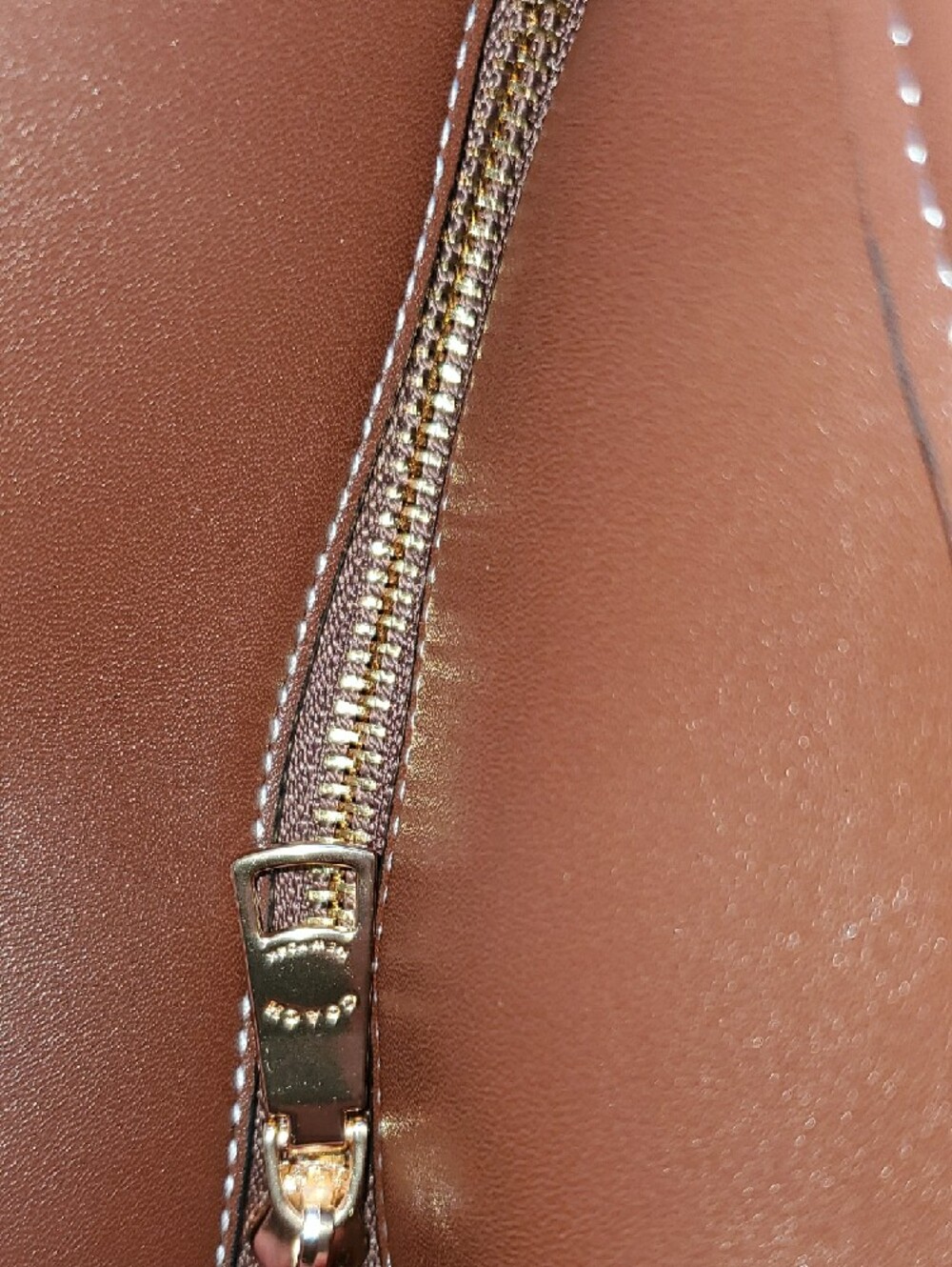 Coach Beige Canvas Tote with Brown Trim and Gold Hardware - Picture 9 of 12
